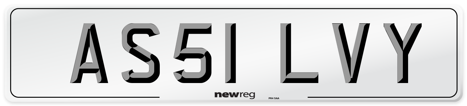 AS51 LVY Number Plate from New Reg